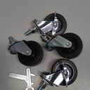 HOLKIE Caster Wheels 3 inch Locking Casters Set of 4, Threaded Stem 1/2" -13 x 1-1/2" (Diameter 1/2", Length 1-1/2") Swivel Heavy Duty Castors Black