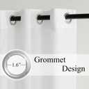 NICETOWN Non-See-Through White Sheer Curtains 63 inches Long 2 Panels, 42" Wide Grommet Window Curtains Drapes for Bathroom, Kitchen, Bedroom- Light Filtering Elegant Window Drapes