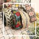 EBOOT 4 Pieces Boho Headband for Women Embroidery Wide Hair Band Bohemia Floral Knotted Wide Headbands Vintage Ethnic Style Girls Accessories(Classic Pattern)