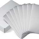 12 Pieces 304 Stainless Steel Metal Business Cards Blank Steel Laser Engraving Stainless Cards for House Office Customer DIY Gift Plate, 86 x 54 mm(0.5 mm)