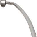 Zenna Home Aluminum Curved Shower Rod, Satin Nickel