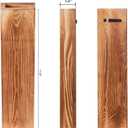 Wood Wall Vase Planters with Artificial Plants,Boho Wall Decor for Bathroom Living Room Bedroom Kitchen,Modern Farmhouse Art Decor Hanging Planters for Dried Flowers Home Office 3pcs Brown