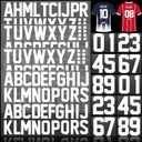 18 Sheets 216 Pieces 8 Inch Iron On Numbers T-Shirt 2 Inch Iron On Letters Patches Kit, 0 to 11 Iron-on Numbers A to Z Heat Transfer Letters for Jersey Football Baseball T-Shirts Team Name (White)