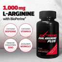 Extreme Dual ARGININE Plus with Vitamin B Complex - Boost up Energy & Vitality for Men's Sports Performance (1,000mg x 120 Tablets, 2 Months Supply)