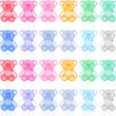 300 PCS Bear for Counting, Mini Teddy Acrylic Bear, Mini Animals Figures for Miniature House Accessories,Birthday Party Decorations, Theme Party Decorations