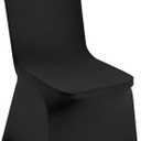 Amazon.com: VEVOR 50 Pcs Flat-Front Chair Covers Polyester Spandex Stretch Slipcovers for Wedding Party Dining Banquet, Black : Home & Kitchen