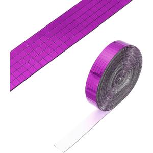 PATIKIL 5x5mm Self Adhesive Mirrors Mosaic Tiles, 10000 Pcs Square Mini Glass Mosaic Disco Tile Sticker for DIY Craft Disco Ball Party Decoration, Rose Red