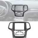 Dashboard GPS Navigation Panel Trim Full Cover for 2014-2018 Jeep Grand Cherokee SRT8 ABS Interior Mouldings Black Carbon Fiber Look Car Styling 1-Pack