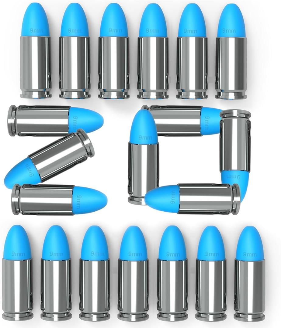 Pro Dummy Rounds Snap Caps-Reusable 9mm&12GA&50&45&380ACP Training Rounds for Safe Dry Fire Practice, Durable with Secure Primer Design, Multiple Color Options