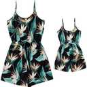 PATPAT Matching Floral Print Sleeveless Jumpsuit for Mom and Daughter Summer Vacation Outfit, M