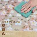 Drawer and Shelf Liner for Kitchen Cabinet,Non-Adhesive EVA Waterproof Drawer Liner for Dresser & Bathroom Vanities with Cutting Tool(12 in X 10 Ft White Cherry Blossom)