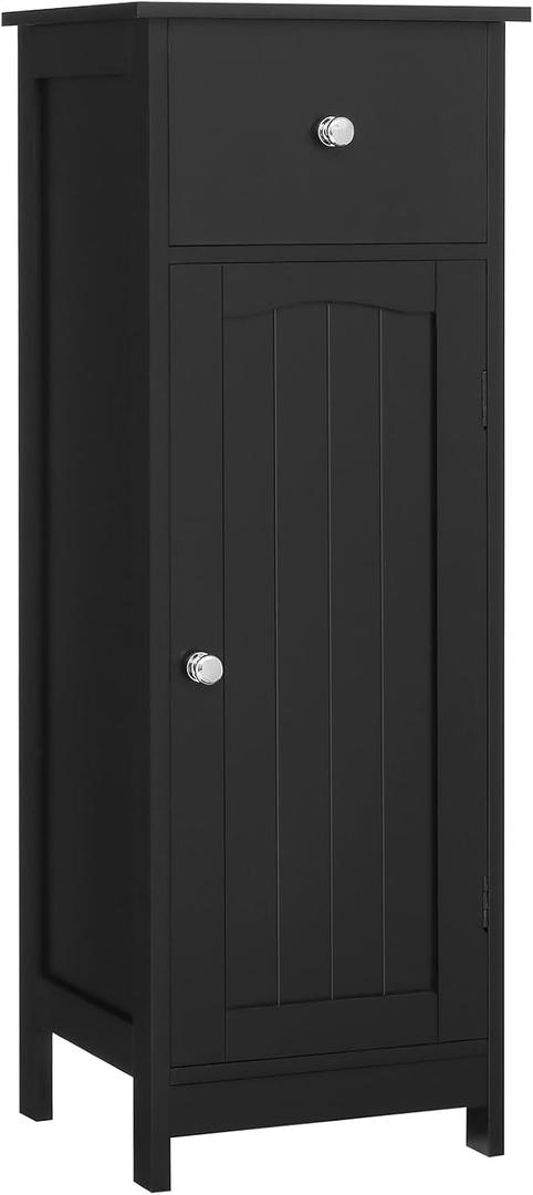 Iwell Large Storage Cabinet, Bathroom Storage Cabinet (White-2)