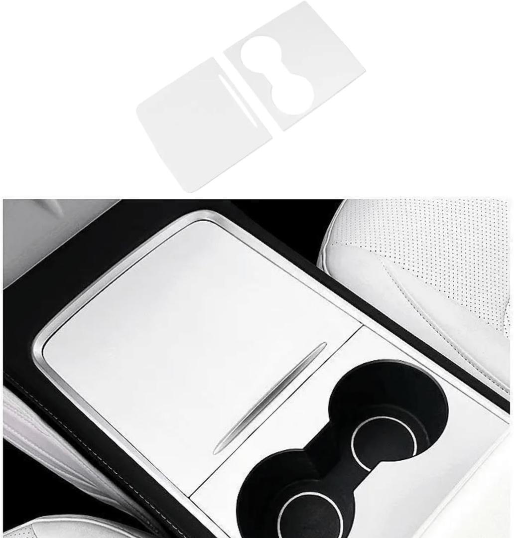 frani Center Console Wrap (White Edition) Designed for Tesla Model 3/Y 2021-2025,Tesla Center Console cover for Model 3/Y(Not for Model 3 Highland 2024-2025)