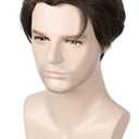 Linfairy Short Straight Cosplay Wig Halloween Costume Wig (Nature brown)