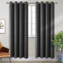 BGment Blackout Curtains for Bedroom - Grommet Thermal Insulated Room Darkening Curtains for Living Room, Set of 2 Panels, Each 46 x 84 Inch, Dark Grey (46"W x 84"L (Pack of 2))