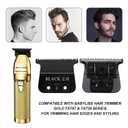 black FX Replacement Blades Compatible with BaByliss Trimmer Blades,DLC Replacement Blades Compatible with BaBylissPRO FX787 & FX726 Trimmers