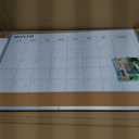 Monthly Calendar Whiteboard Dry Erase Cork Board Combo for Wall, 36" x 24" Magnetic Double-Sided Calendar White Board and Bulletin Board, Portable Board for Office, Kitchen, School, Home (White Calendar)