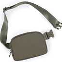 ODODOS Unisex Mini Belt Bag with Adjustable Strap Small Fanny Pack for Workout Running Traveling Hiking, Dark Umber