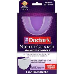 The Doctors NightGuard Mouth Guard for Grinding Teeth at Night, Includes Storage Case, Pack of 1