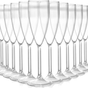 Elsjoy 12 Pack Plastic Champagne Flute, 6 oz Unbreakable Champagne Glasses Stemmed Champagne Coupes, Reusable Shaterproof Champagne Toasting Cups for Event, Wedding, Party
