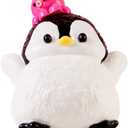 Cute Animals Taba Squishy Toys for Kids & Adults  Kawaii Stress Relief Fidget Sensory Toys, Soft Silicone Squeeze Gifts for Children, Teens, and Adults (Black Penguin)