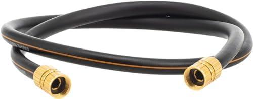 Giraffe Tools Garden Hose 5/8" Custom Length, No Kink, Flexible, Leakproof Water Hose, 600 Burst PSI, 4ft Double Female Fittings,Black Orange