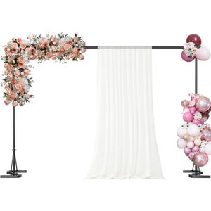 Backdrop Stand,10x7Ft Photo Backdrop Stand Photo Video Studio,Heavy Duty Square Backdrop Stand for Parties Wedding Photography Baby Shower Festival Decoration,Black