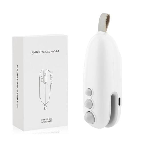 Mini Bag Sealer, 2 in 1 Heat Sealer with Cutter, Portable Resealer Machine for Chip, Plastic Bags Food Storage Snacks Pack of 2