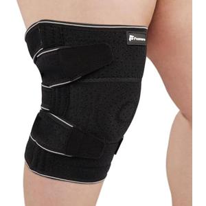 Feamero Plus Size Knee Brace for Women and Men, Innovative Cross-Pressure Adjustable Knee Support with Side Stabilizers for Meniscus Tears, Arthritis and Joint Pain Relief (XL/2XL)