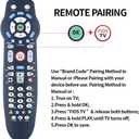 New Backlight Remote fit for Verision Fios VZ P265v4 P265v5 RC TV STB Remote Control Replacement, for Verizon FiOS Systems RC1445302/00B Remote