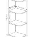 Furinno PASIR Book Shelf, 3-Tier Corner Bookshelf with Open Shelf, Standing Bookcase, 9.3 x 12 x 31.5 for Organization and Storage, for Living Room, Bedroom, Home Office, White