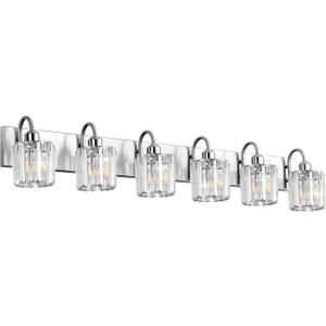 Bathroom Lights Over Mirror,Bathroom Vanity Light Fixtures,Brushed Nickel for Bathroom, 6