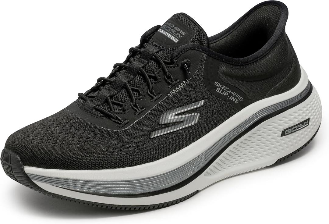Skechers Women's Go Run Elevate 2.0 Banyan Hands Free Slip-ins (8.5, Black/White)