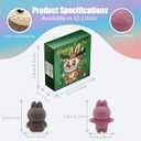 24PCS Flocked Mini Action Figures Set, Cute Figurines Bulk, Small Collectible Toys for Room Decor, Classroom Rewards, Party Favors, Birthday Gifts