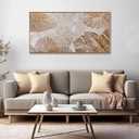 Minimalist Wall Art for Living Room - Beige Modern Wall Art | Large Framed Boho Canvas Painting | Contemporary Neutral Pictures for Bedroom Above Bed | Artwork Decor 20×40IN