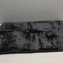 AWHZngE Memory Foam Bath Mat Soft Absorbent Bathroom Rugs Bath Rug for Bathroom, Toilet(Black)
