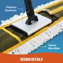 CLEANHOME 36" Commercial Dust Mops for Floor Cleaning Heavy Duty Floor Duster Mop with Long Handle Hotel Gym Household Cleaning Supplies for Hardwood, Tiles, Marble Floors (Green)