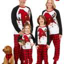 PATPAT Family Christmas Pjs Matching Sets Holiday Jammies Sleepwear Christmas Pajamas for Family Xmas Outfits with Socks (White, XL)