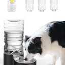 Heouvo 2.1 Gallon Automatic Dog Water DispenserWide Mouth for Easy Hand-in CleaningRemovable Stainless Steel Bowl, Gravity Refilling Large Capacity for Cats and Dogs, Multi-Pet Homes (8L)