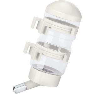 No Drip Dog Kennel Water Bottle Dispenser for Crate, 400ml Dripless Pet Drinking Fountains Kettle with Automatically Feeding Water (White)