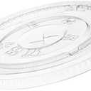 GUSTO [100 Count] Clear PET Plastic Flat Lids With Straw Slot for 12, 16, 20 & 24 oz. Milkshake Cups (Formerly Comfy Package)
