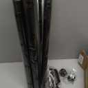 Modern Black Curtain Rods for Windows 48 to 84 Inches Adjustable Length Heavy Duty 1" Diameter Window Curtain Rod with Decorative Finials for Outdoor Farmhouse Bedroom Kitchen Living Room