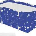 Portable Foldable Bathtub,Soaking Standing Bath Tub for Shower Stall, Easy to Assemble Collapsible Bathtub, Suitable for Travel, Camping and Outdoor Activities (Starry Sky, 45inch)