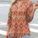Womens Tops Henley Shirts for Women Fall Fashion 2026 School Outfits for Teachers (Orange, Large)