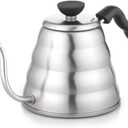Hario V60 "Buono" Gooseneck Drip Kettle, 1200ml, Silver (1.3 Quarts, Stainless Steel, Silver)