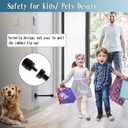 Door Stoppers, 6 Inch Long Door Stop Heavy Duty Stainless Steel Doorstops Wall Mount Door Stops with Sound Dampening Rubber Tip, Modern Door Stoppers for Bottom of Door, Black 1 Pack