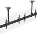 Monoprice 3x1 Menu Board Ceiling Mount for Screens Between 32in to 65in, Adjustable Tilt, Max Weight 66 Lbs Per Screen, VESA Patterns Up to 600x400, Steel Construction, Black - Commercial Series