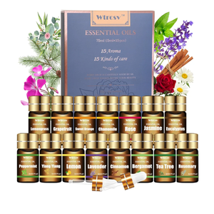 Essential Oils Set - Top 15 Scents for Diffuser, Humidifier, Skin Care, Aromatherapy, Massage, Candle & Soap Making - Fragrance Gift Set (5ml)