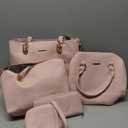 Women Fashion Handbags Wallet Tote Bag Shoulder Bag Top Handle Satchel Purse Set 4pcs