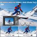 4K Digital Camera for Photography, 56MP Autofocus Vlogging Camera with 3" 180 Flip Screen, 16X Zoom Compact Travel Camera for Beginners & Teens with 32GB SD Card Included